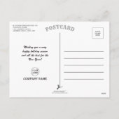 ジョイタイポグラフィスクリプトリース企業のクリスマス シーズンポストカード (裏面)