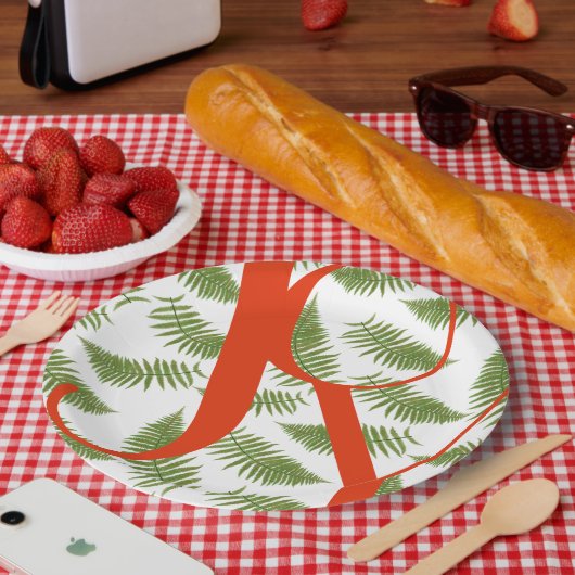 ジョイタイポグラフィ引用文レッド&グリーンクリスマス ペーパープレート (ピクニック)