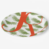 ジョイタイポグラフィ引用文レッド&グリーンクリスマス ペーパープレート (アングル)