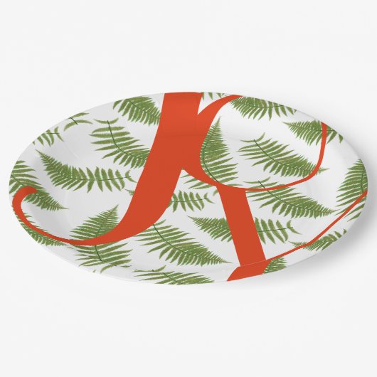 ジョイタイポグラフィ引用文レッド&グリーンクリスマス ペーパープレート (アングル)