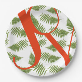 ジョイタイポグラフィ引用文レッド&グリーンクリスマス ペーパープレート