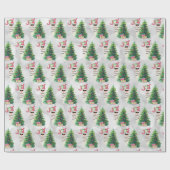 ジョイタイポグラフィ | クリスマスラマ模様 ラッピングペーパー (フラット)