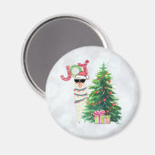 ジョイタイポグラフィ 木の後ろのクリスマス・ラマ マグネット (正面/裏面)