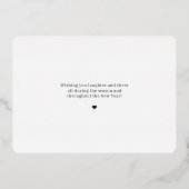 ジョイタイムホイルホリデーカード編集可能カラー 箔招待状 (裏面)