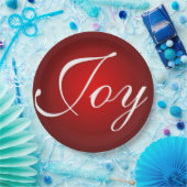 ジョイティスクリスマスレッドホワイトホリデーカラーズ ペーパープレート (パーティー)