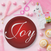 ジョイティスクリスマスレッドホワイトホリデーカラーズ ペーパープレート (パーティー)