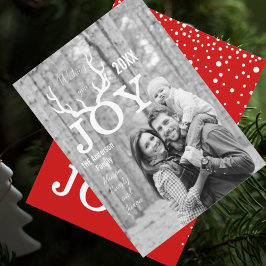 ジョイディアー〔雄ジカの〕枝角ホリデークリスマス任意のカラーバック シーズンカード