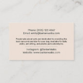 ジョイディカインパレードプロフェッショナルドッグウォーカー 名刺 (裏面)