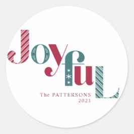 ジョイディキャンディーケーンブルゴーディホリデー ラウンドシール