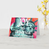 ジョイトゥアメリカハリスワルツ カード (黄色い花)