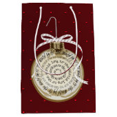 ジョイトゥザワールドオーナメントタイポグラフィ抱き枕 ミディアムペーパーバッグ (正面)