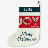 ジョイトゥザワールドフェスティバル モダン スモールクリスマスストッキング (裏面)