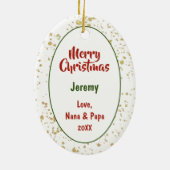 ジョイトゥザワールドポメラニア犬子犬 セラミックオーナメント (裏面)