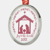 ジョイトゥザワールドレッド出生メタルオーナメント メタルオーナメント (左)