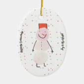 ジョイトゥザワールド雪だるまオーナメント セラミックオーナメント (正面)
