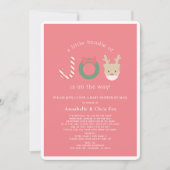 ジョイトナディアマスクピンクホリデーベビーシャワーbyメール 招待状 (正面)