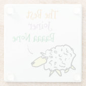 ジョイナデザインガラスのコースター用の羊 ガラスコースター (裏面)