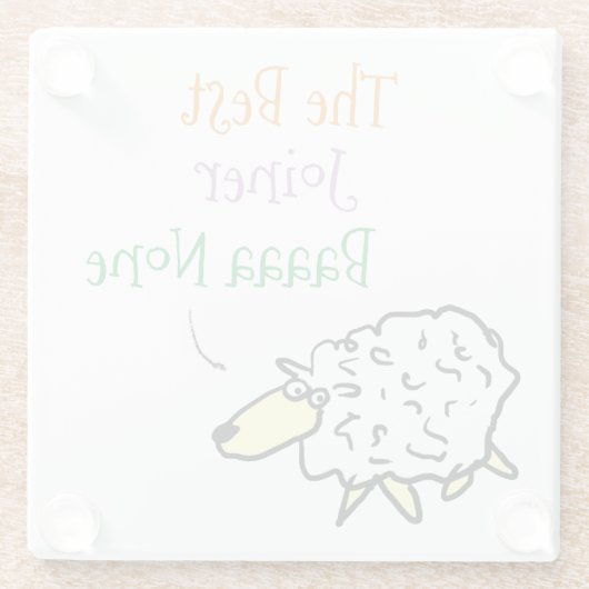 ジョイナデザインガラスのコースター用の羊 ガラスコースター (裏面)