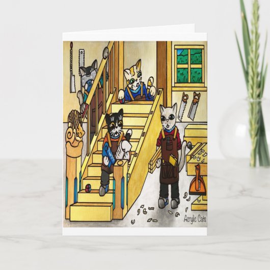 ジョイナリーの木工猫 カード (正面)