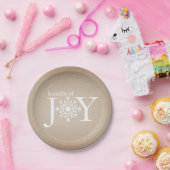 ジョイニュートラル冬雪の赤ちゃんシャワー ペーパープレート (パーティー)