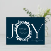 ジョイネイビーブルーシルバーパインベリーリース写真 箔シーズンカード (立ち正面)