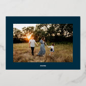 ジョイネイビーブルーシルバーパインベリーリース写真 箔シーズンカード (裏面)