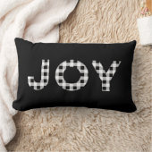 ジョイバッファローチェック白黒ホリデー装飾用クッション ランバークッション (ブランケット)