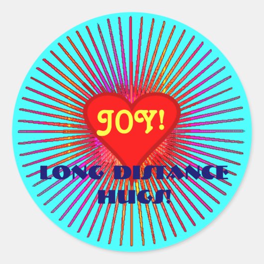 ジョイバーストハグスティッカーsq ラウンドシール (正面)