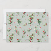 ジョイパインコーンレッドベリーバードクリスマス シーズンカード (裏面)