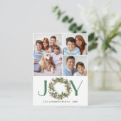 ジョイパインコーンFirリースクリスマス3写真 シーズンポストカード (スタンド正面)