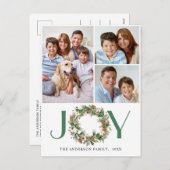 ジョイパインコーンFirリースクリスマス3写真 シーズンポストカード (正面/裏面)