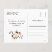 ジョイパインコーンFirリースクリスマス3写真 シーズンポストカード (裏面)