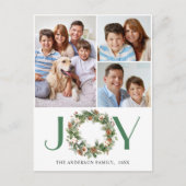 ジョイパインコーンFirリースクリスマス3写真 シーズンポストカード (正面)