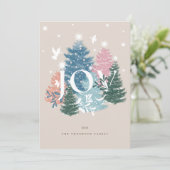ジョイパステルウォーターカラークリスマスツリーフォレスト&ドーブ シーズンカード (スタンド正面)