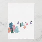 ジョイパステルウォーターカラークリスマスツリーフォレスト&ドーブ 箔シーズンカード (裏面)