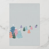 ジョイパステルウォーターカラークリスマスツリーフォレスト&ドーブ 箔シーズンカード (裏面)