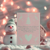 ジョイパステルピンクグリッターフォトフラットホリデーカード シーズンカード