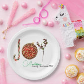 ジョイパーソナライズされたキャンディーオーナメントホリーラテ ペーパープレート (パーティー)