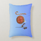 ジョイパーソナライズされたキャンディーオーナメントホリー アクセントクッション (正面(垂直))