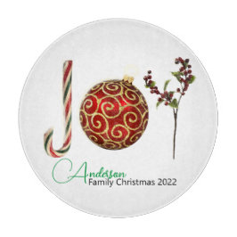 ジョイパーソナライズされたキャンディーオーナメントホリー カッティングボード