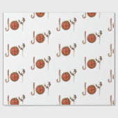 ジョイパーソナライズされたキャンディーオーナメントホリー ラッピングペーパー (フラット)