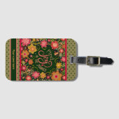 ジョイパーソナライズされたジャーナスインスピリシティフローラ ラゲッジタグ (正面横)
