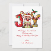ジョイパーソナライズされたトナディアクリスマスホリデーカード シーズンカード (正面)