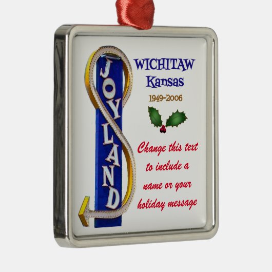 ジョイパーソナライズされたランド遊園地ウィチタKS メタルオーナメント (右)