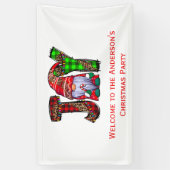 ジョイパーソナライズされた格言メリークリスマスパーティー 横断幕 (縦)