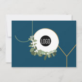 ジョイビジネスロゴハッピーホリデーズブルー シーズンカード (正面)