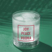 ジョイピースウォッカ |おもしろいモダンクリスマス ウイスキーグラス