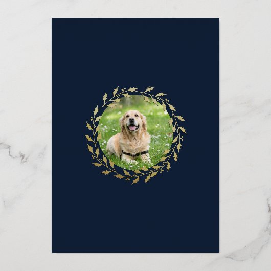 ジョイピースハピネスホリデイリースと写真 箔シーズンカード (裏面)