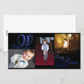 ジョイピースラブコラージュフォトカードインブルー シーズンカード (正面/裏面)