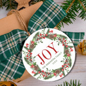 ジョイファミリーネームクリスマスリース ラウンドシール